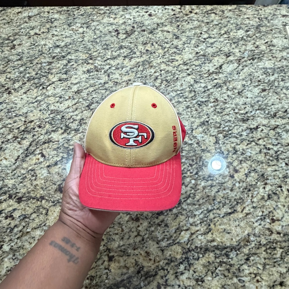 NFL Team Apparel San Francisco 49ers Youth Hat Red Gold Adjustable Cap v